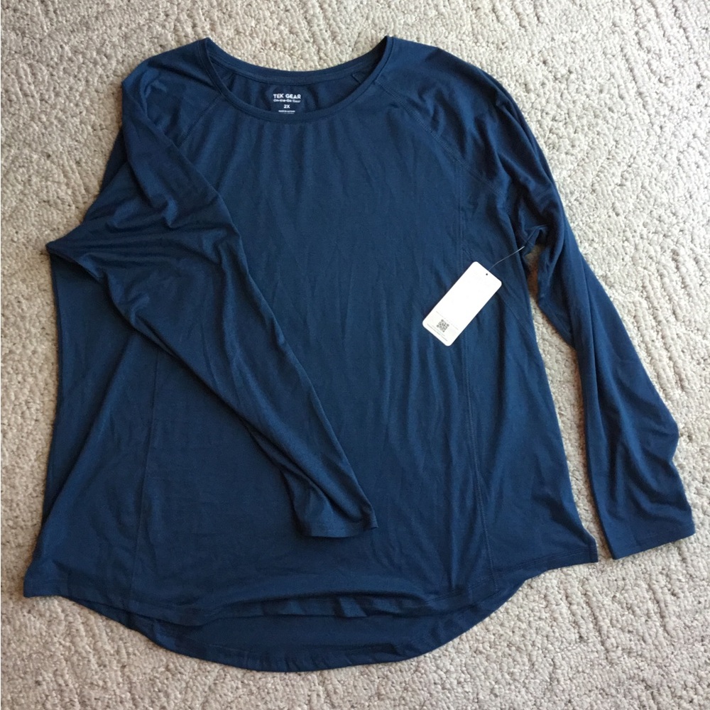tek gear Women's Long Sleeve Top in Dark Navy